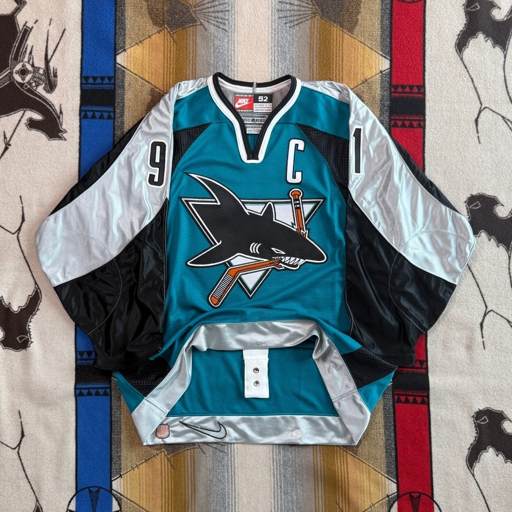 Vintage Nike San Jose Sharks NHL Jersey 91 Kaufka Center Ice Authentic Size 52